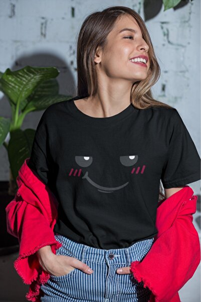 ArtYus Unisex Bărbați/Femei Smiley Face Colorat cu imprimeu supradimensionat bumbac 100% bucăți tricou