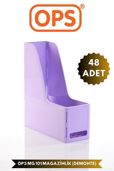 Ops Mg 101 A4 Disassembled 48-Piece Plastic Vertical Magazine Folder Archive Box Organizer Storage Storage