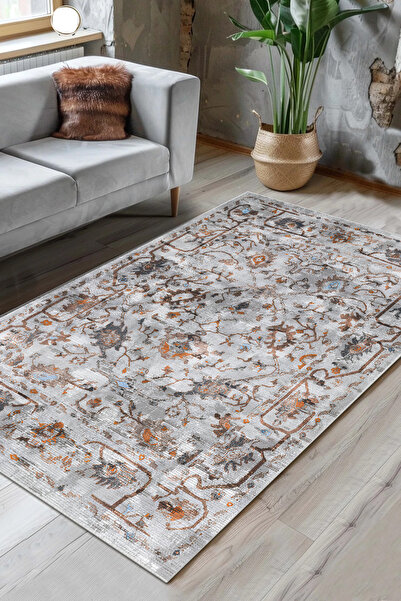 Halise Home Kaymaz Taban Yıkanabilir Kalın Dokulu Halı & Yolluk & Mutfak Halısı