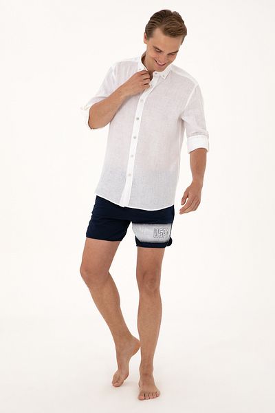U.S. Polo Assn. Men's Navy Blue Swim Shorts 50299760-Vr033