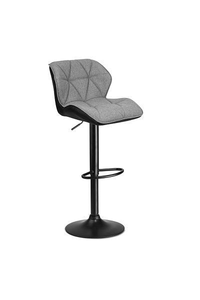 shumee Castel bar stool with backrest, black and gray