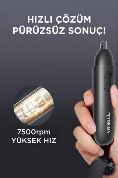 Torima GT-2220A Siyah Taşınabilir Elektrikli USB Şarj Edilebilir Burun Kılı Kesme Makinesi