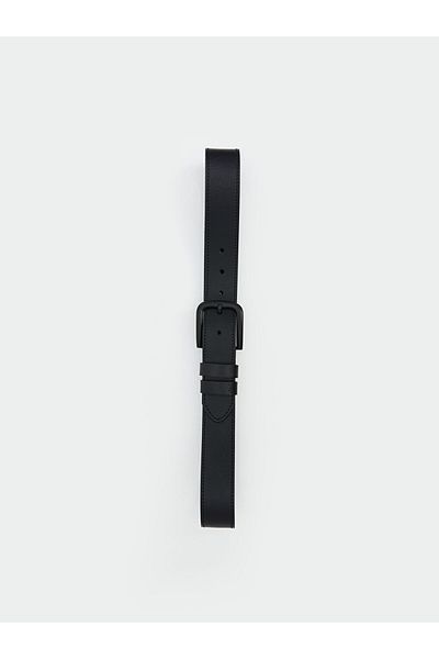 LC Waikiki Black Genuine Leather Men's Belt