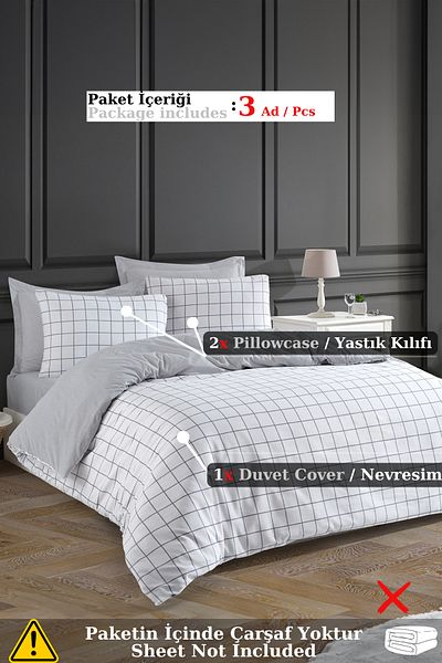 Eponj Home Mature Duvet Cover Set Double Artus Gray