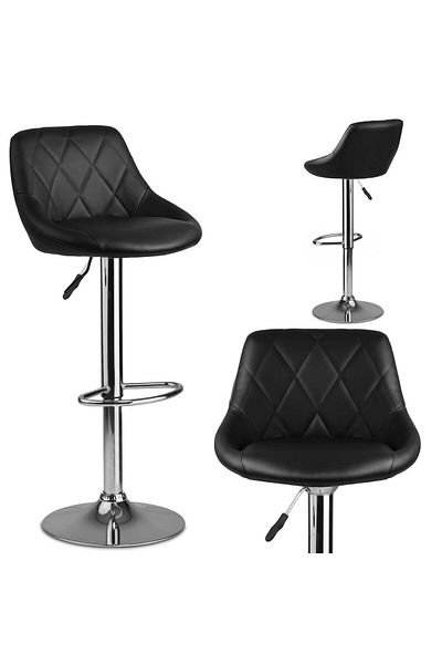 shumee Bar stool with backrest Nerra black - 2 pieces