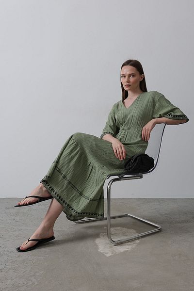 suphias Embroidered Muslin Dress