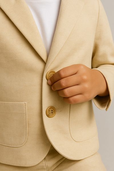 Mai Perla Boy's Suit Linen Fabric Set of 3 Sports Stylish - Special Occasion Suit 2-6 Years