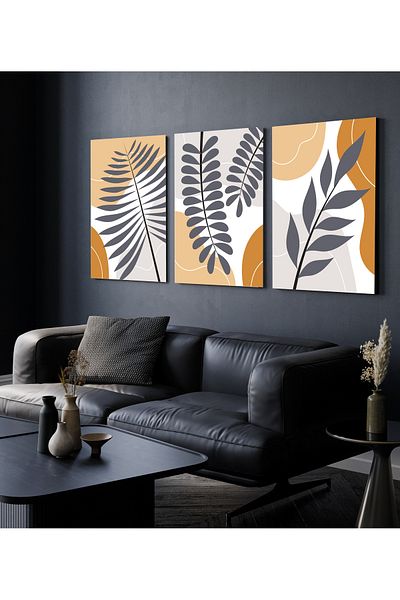 Hagen Pictură de perete Cadru Aspect Picturi de bucătărie Pictură modernă Pictură boemă Pictură din 3 piese Calitate premium
