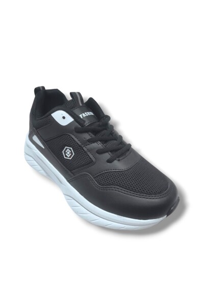 Queen Step 2110-25 Anorak din piele, pantofi sport anatomici, negru alb 36-40