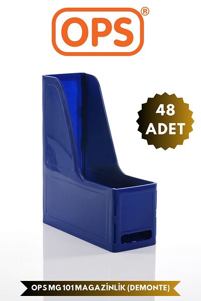 Ops Mg 101 A4 Disassembled 48-Piece Plastic Vertical Magazine Folder Archive Box Organizer Storage Storage
