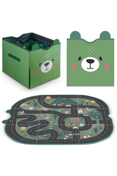 shumee Toy box and mat NK-408 Nukido - Green