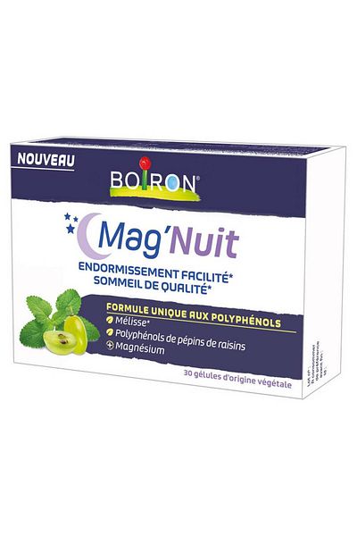 Boiron Homeopathic Supplement, Boiron, Mag'Nuit, Sleep Well with Polyphenols and Magnesium, 30 capsules