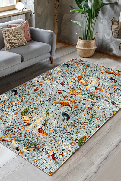 Halise Home Kaymaz Taban Yıkanabilir Kalın Dokulu Halı & Yolluk & Mutfak Halısı