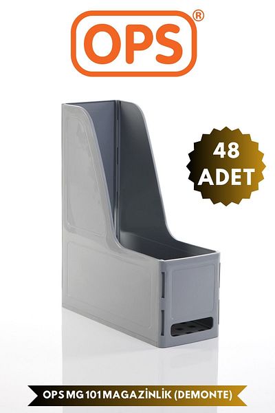 Ops Mg 101 A4 Disassembled 48-Piece Plastic Vertical Magazine Folder Archive Box Organizer Storage Storage