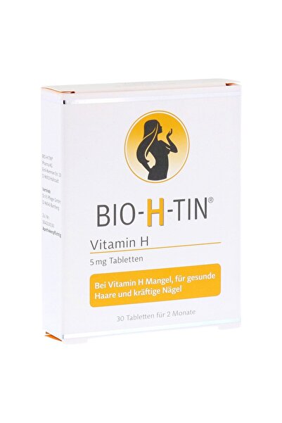 BIO-H-TIN Συμπλήρωμα διατροφής, Bio-H-Tin, με βιοτίνη 5mg, για ενδυνάμωση μαλλιών και νυχιών, 30 δισκία