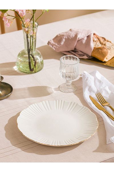 LC Waikiki Mixed Pattern Porcelain Serving Plate 26 cm