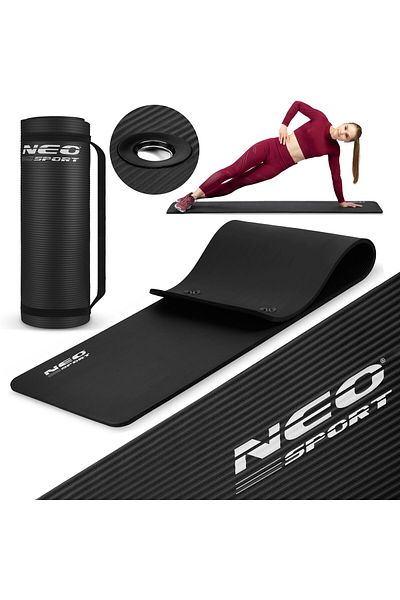 shumee Neo-Sport Thick Hole Exercise Mat 183 x 60 cm - 192000 Black