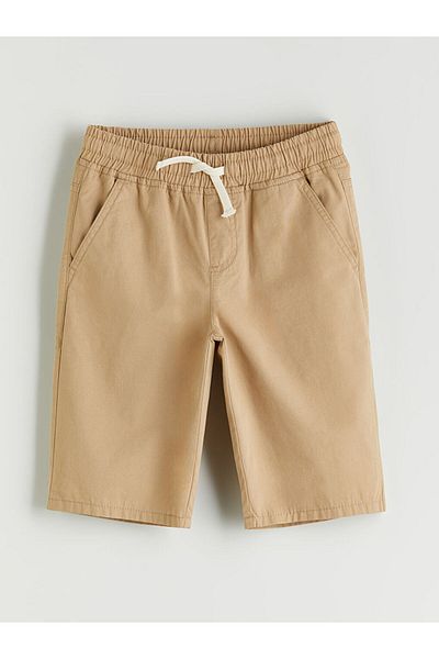 LC Waikiki Navy Blue Boys Shorts with Adjustable Elastic Waist