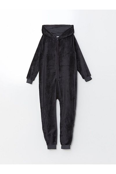LC Waikiki Gray Hooded Plush Boy's Sleeping Bag