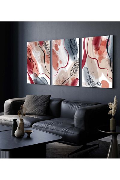 Hagen Pictură de perete cu aspect de cadru Pictură boemă Picturi de bucătărie Pictură din 3 piese Pictură modernă Calitate premium