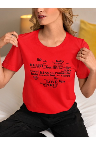 ArtYus Unisex Bărbați/Femei Scris Inimă Colorat cu imprimeu supradimensionat ...