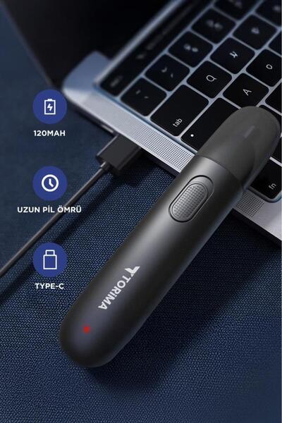 Torima GT-2220A Siyah Taşınabilir Elektrikli USB Şarj Edilebilir Burun Kılı Kesme Makinesi