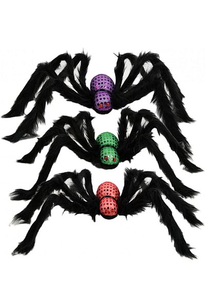 Vohoney Set of 3 Halloween spiders Vohoney, textile, multicolor, 75 cm
