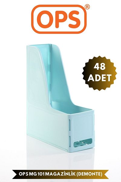 Ops Mg 101 A4 Disassembled 48-Piece Plastic Vertical Magazine Folder Archive Box Organizer Storage Storage