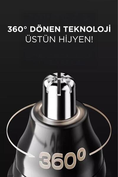 Torima GT-2220A Siyah Taşınabilir Elektrikli USB Şarj Edilebilir Burun Kılı Kesme Makinesi