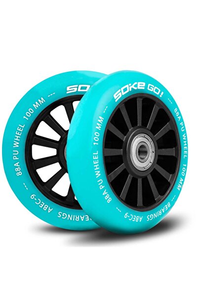 shumee Roți trotinetă 100 mm turcoaz 2 buc