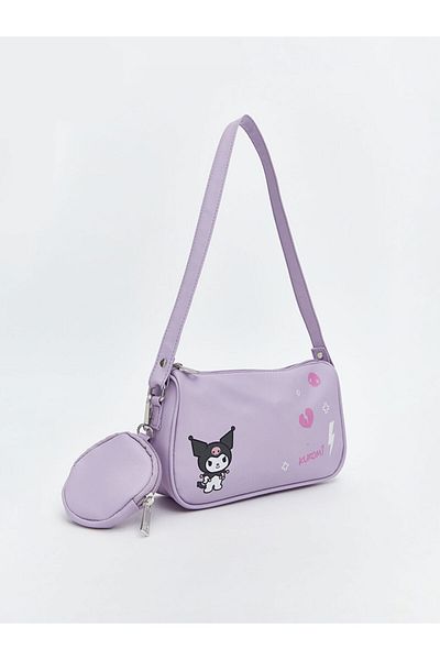 LC Waikiki Lilac Kuromi Printed Girl's Shoulder Bag and Wallet