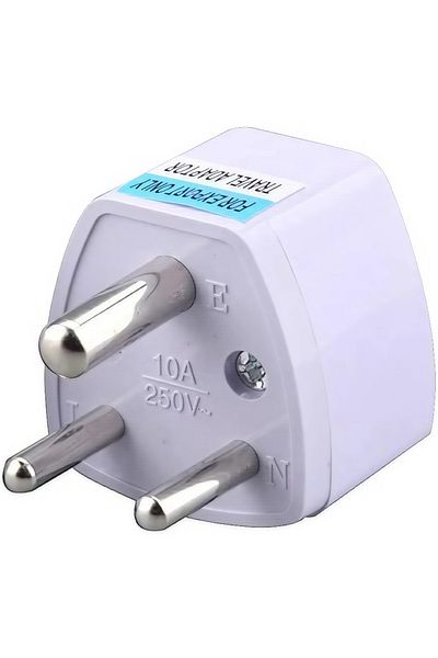 SpeedUF Multi-Outlet Converter Adapter – India Compatible, Grounded, Universal Input, White