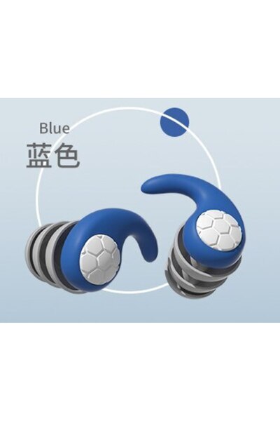 Choice سدادات أذن زرقاء من السيليكون لإلغاء الضوضاء وفلتر الضوضاء أثناء النوم...