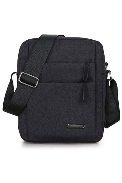 dalimag Crossbody Bag for Men with 3 External Pockets and 2 Internal, Adjustable Strap, 20 X 24 cm, Black