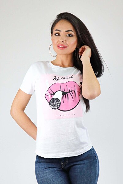 WildFashion Casual μπλουζάκι με πολύχρωμο τύπωμα Z312-2