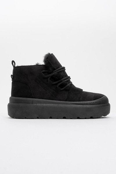 CCWAY AYAKKABI Women's Boots with Fur Inside Black