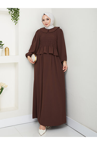 EFSUN MODA Skirted Giped Bluz Baby Collar Tesstur Set