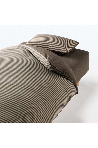 Muji Cotton Jersey Fitted Sheet, Queen, W160 x L200 x D18-28 cm