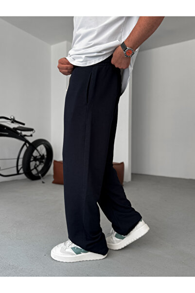 BYBASICMAN Синій тринитковий трубчастий штани KE-7015