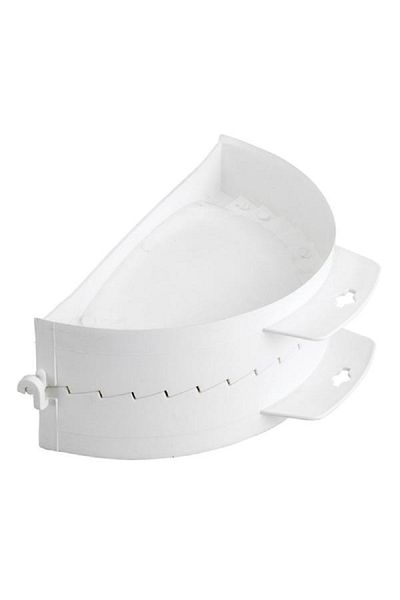 HIC Dishwasher Safe BPA-Free Plastic Kitchen Grande Empanada Press White