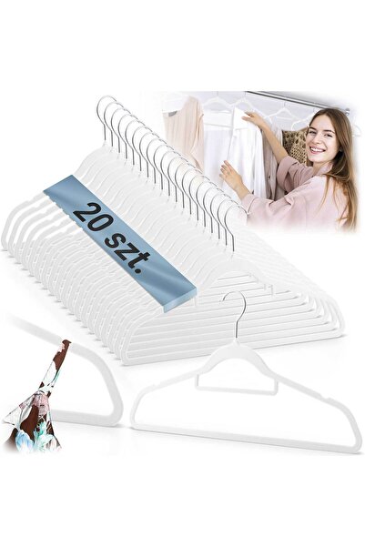 shumee Umerașe din catifea pentru haine 20 buc MS-859 Massido