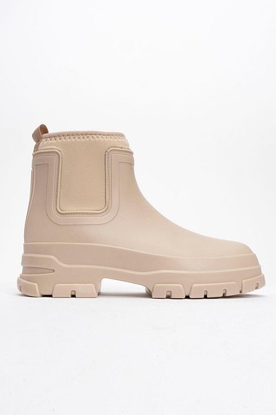 CCWAY AYAKKABI Women's Stretch Short Rain Boots Beige