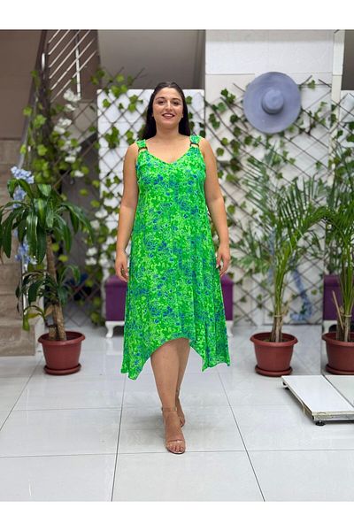 Punta Hln14032 Viscose Helin Dress with Ring Strap on the Shoulder