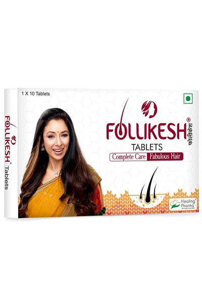 Healing Pharma Food Supplement, Follikesh, against Hair Loss, with Biotin and Amino Acids, 10 Tablets