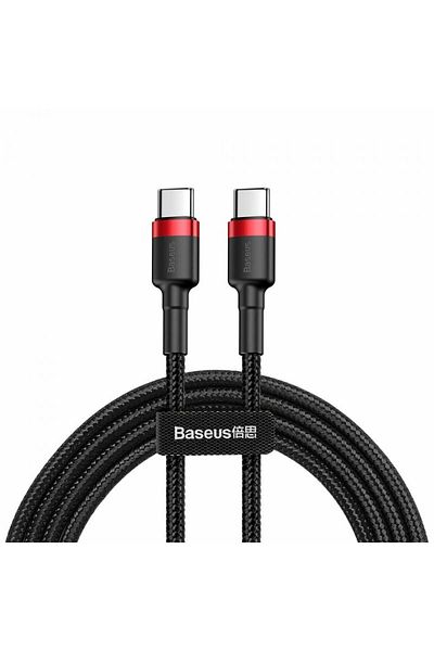 Baseus Data Cable Type-C to Type-C, 3A, 1m - Cafule (CATKLF-G91) - Red / Black