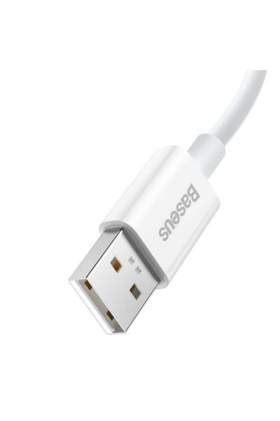Baseus USB to Type-C Data Cable 65W, 2m - Superior Series (CAYS001002) - White