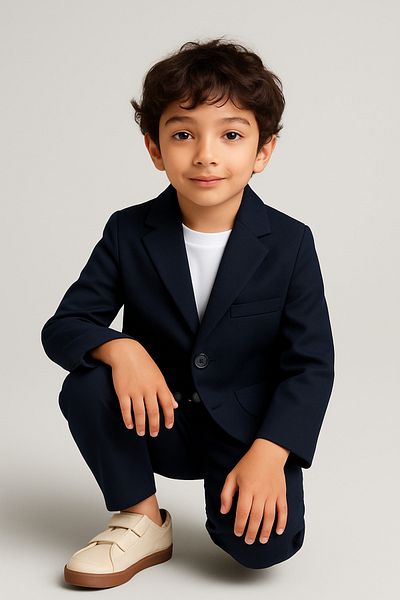 Mai Perla Boy's Suit Linen Fabric Set of 3 Sports Stylish - Special Occasion Suit 2-6 Years