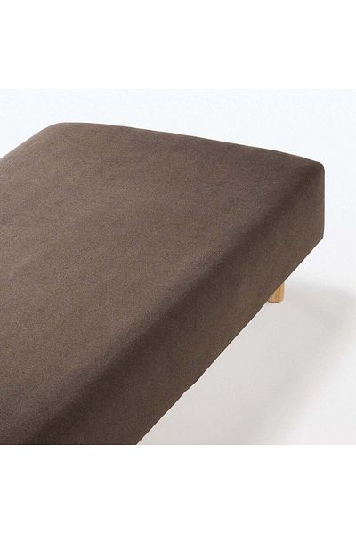 Muji Cotton Jersey Fitted Sheet, Queen, W160 x L200 x D18-28 cm