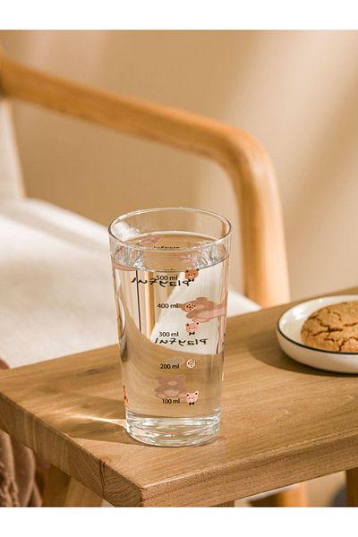 LC Waikiki Mixed Bear Printed Glass Cup 500 ml