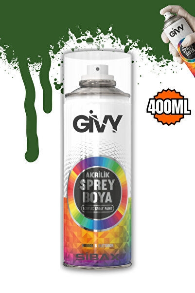 GİVY Akrilik Sprey Boya Nefti Yeşili RAL 6002 400 ml